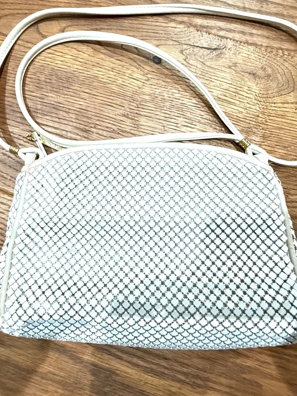 CLUTCH WHITE BAG, VINTAGE WHITING AND DAVIS